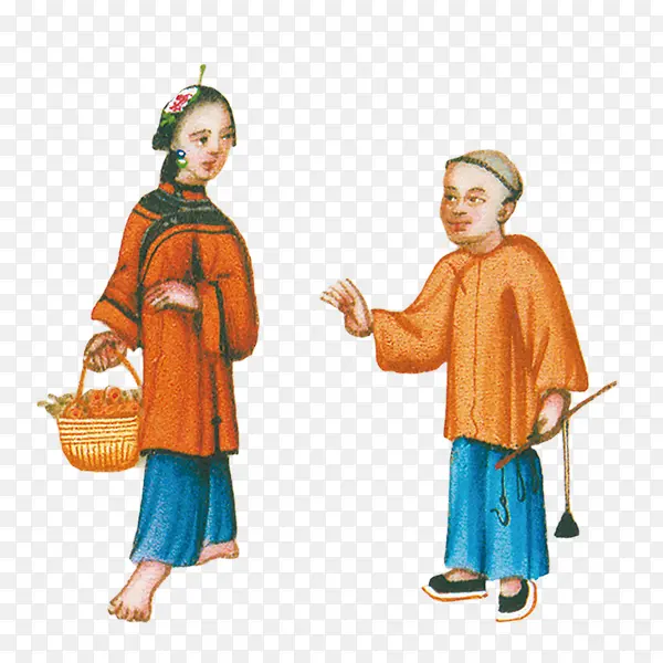 中国风手绘古代男女