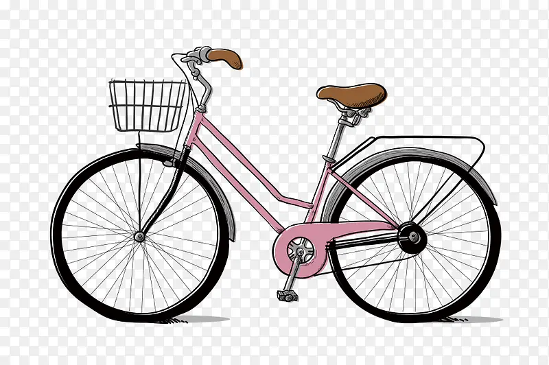 卡通手绘简笔画自行车