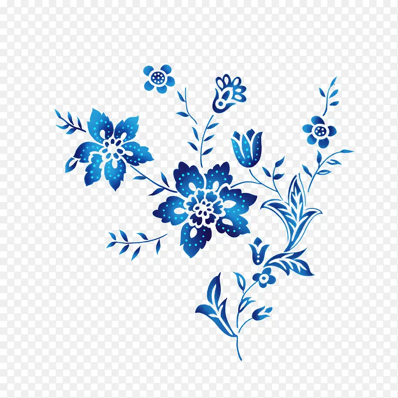 美丽的蓝色路边野花装饰