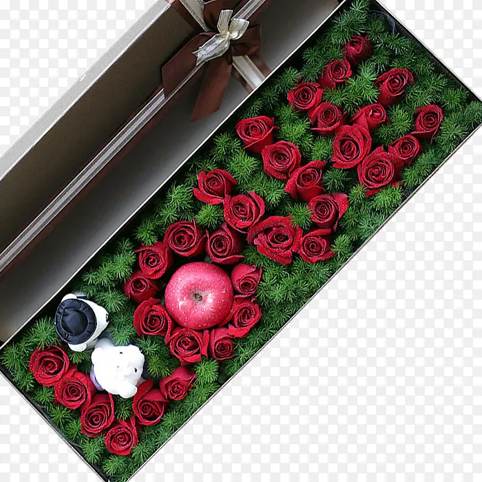 玫瑰花苹果礼盒