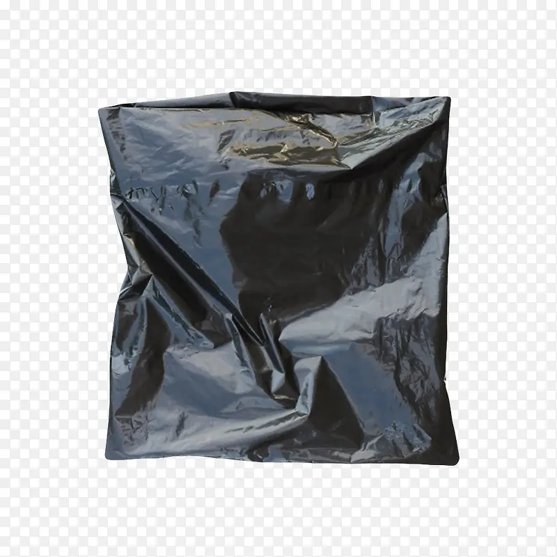 黑色褶皱的塑料胶袋实物