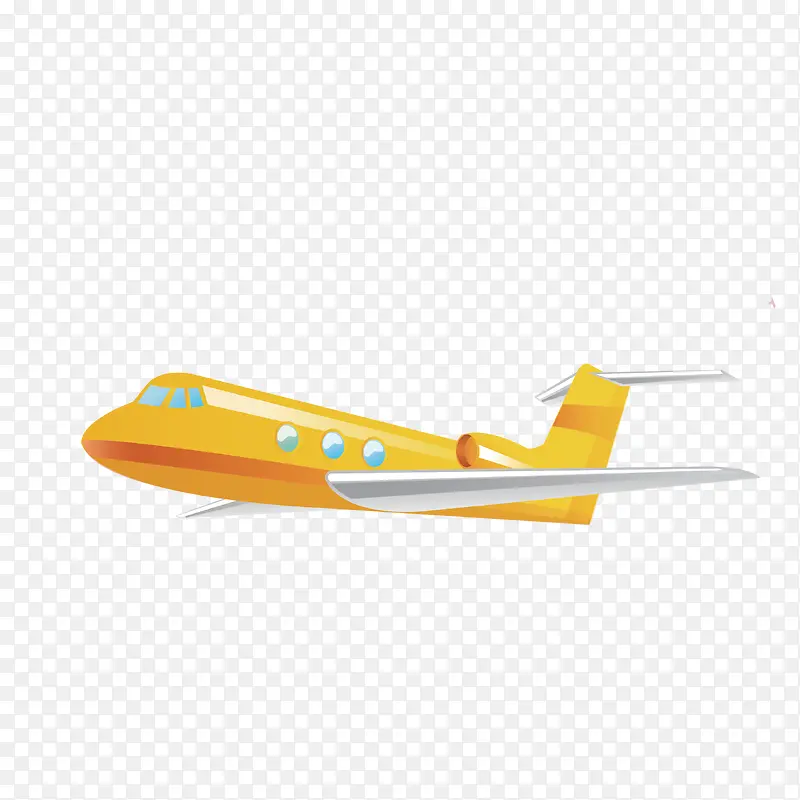 卡通手绘黄色的飞机