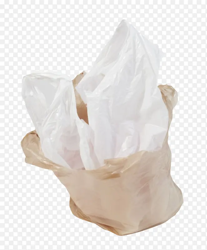 大袋子里的白色塑料胶袋实物