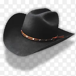 帽子牛仔黑色的帽子图标