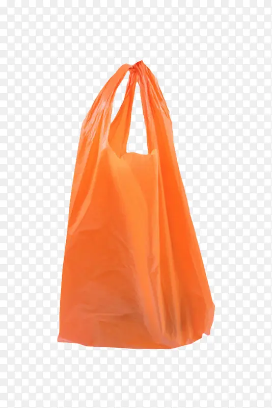 橙色收纳塑料袋子实物