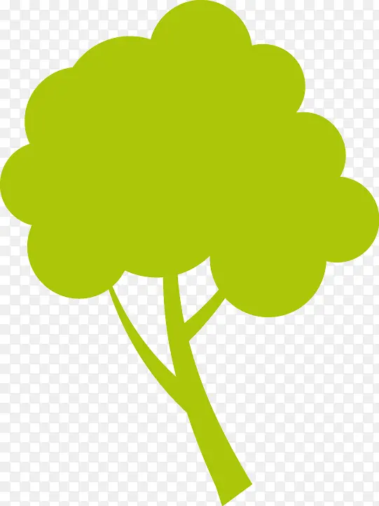 矢量绿色植物小树创意图标