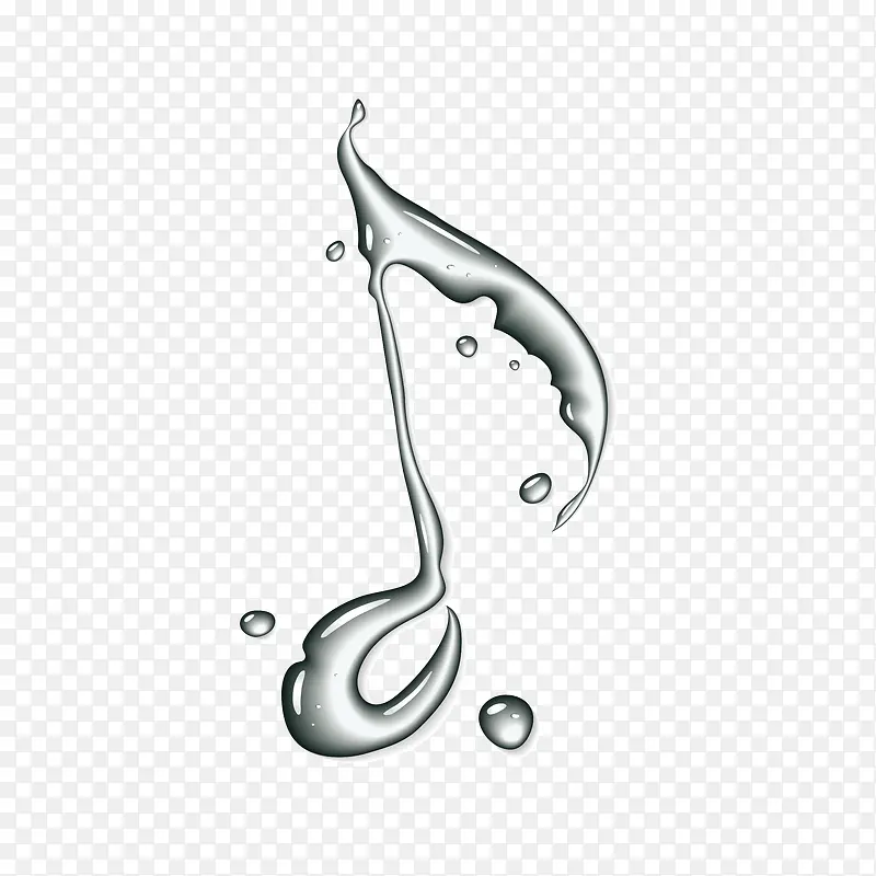 立体水迹音乐符号