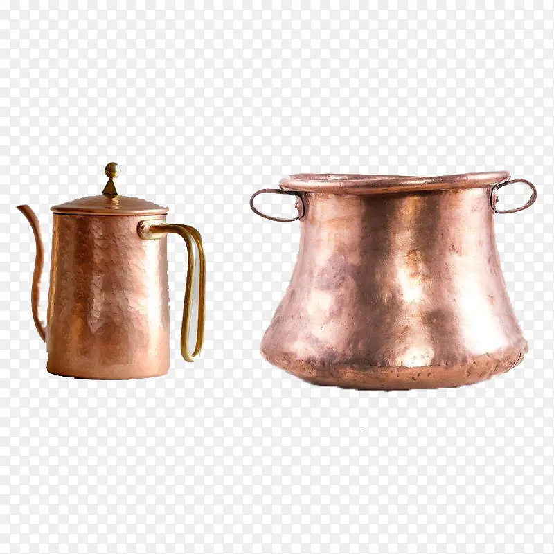 两款铜器茶壶