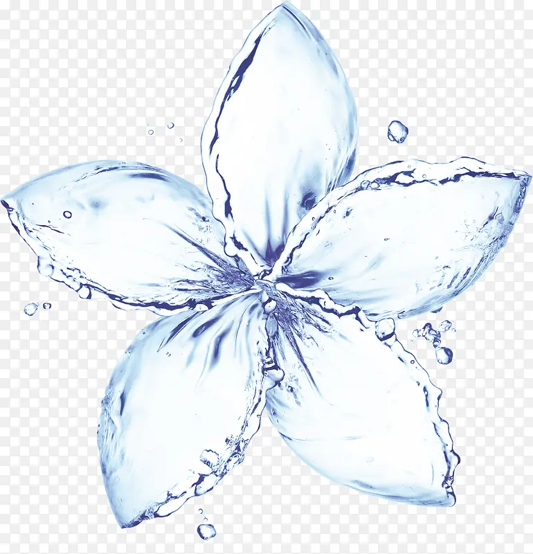水滴形成的花朵