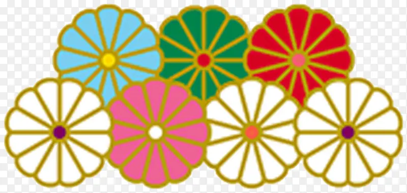 各种颜色的伞型花朵