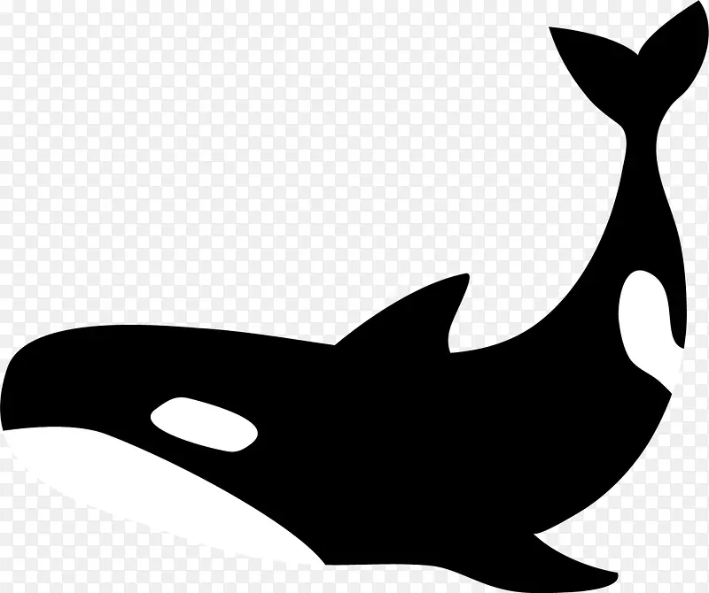 黑色扁平大海鲸鱼