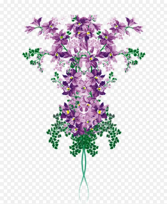 紫色装饰花朵