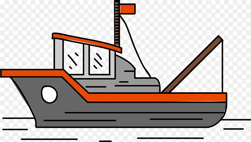 扁平化渔船图