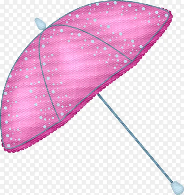 手绘粉色雨伞
