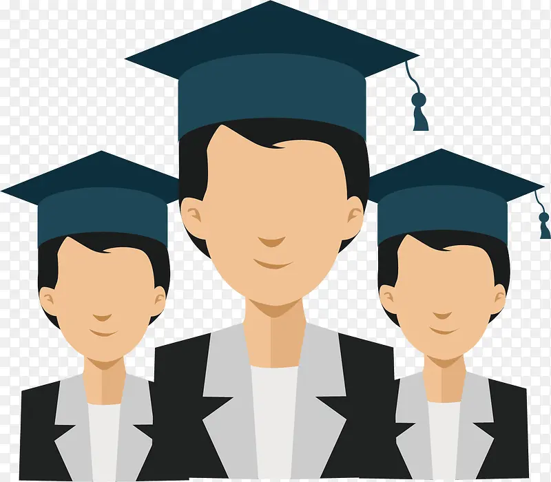 矢量图毕业的大学生