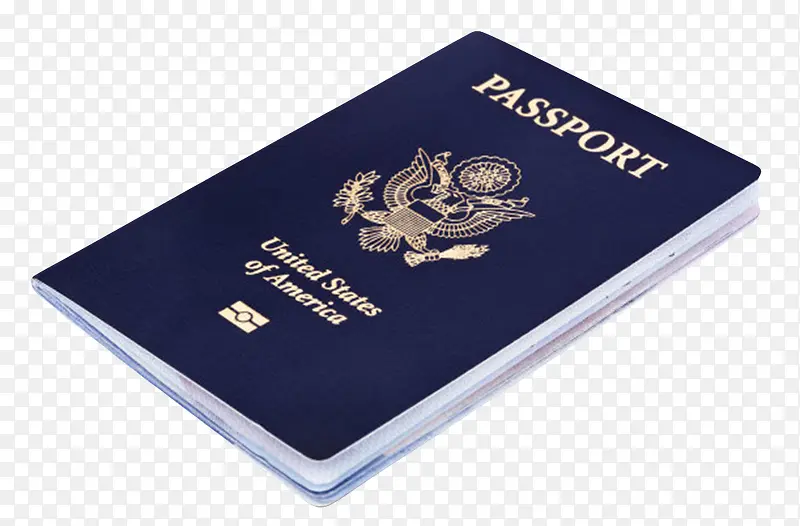蓝色美国护照实物