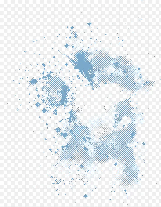 蓝色矢量烟雾