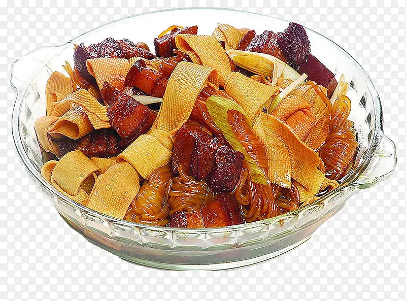 豆皮红烧肉