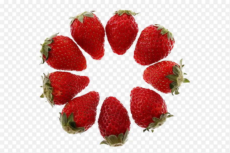 草莓组成圆圈