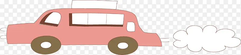 卡通儿童粉色小车