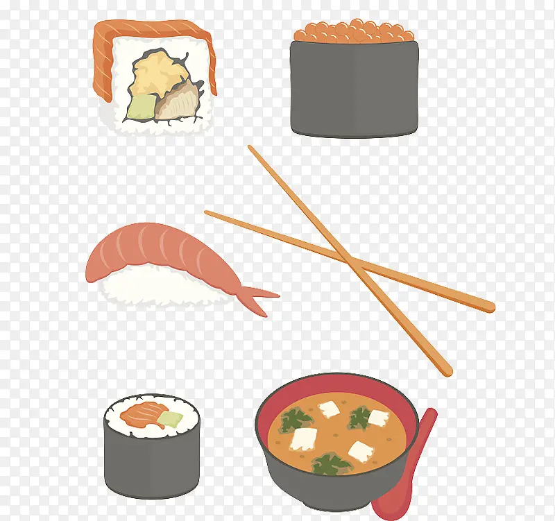 日本料理装饰插图