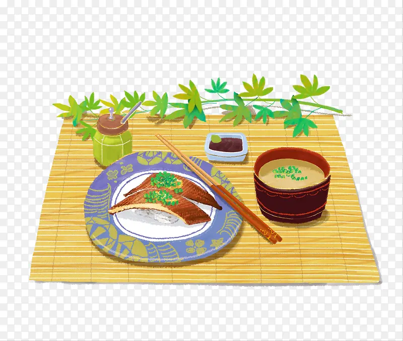 日本料理手绘插图