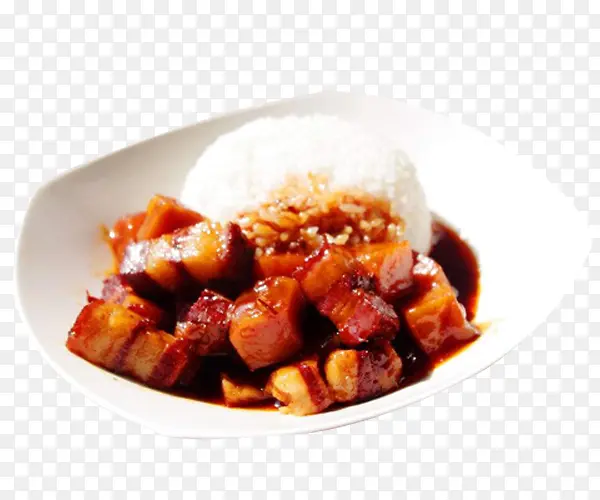 盘子里的美食肉饭