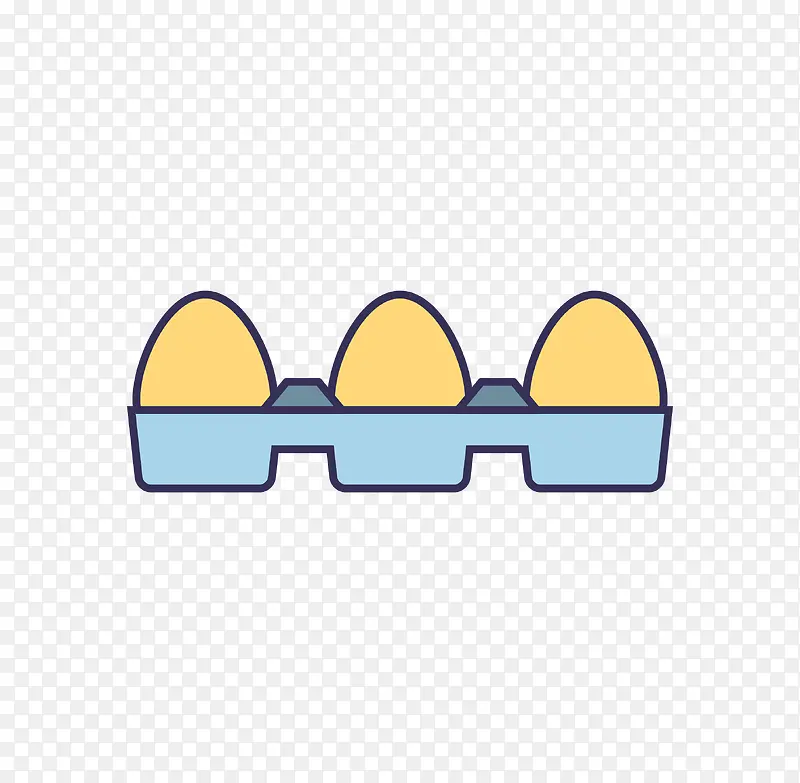 手绘卡通盒装鸡蛋