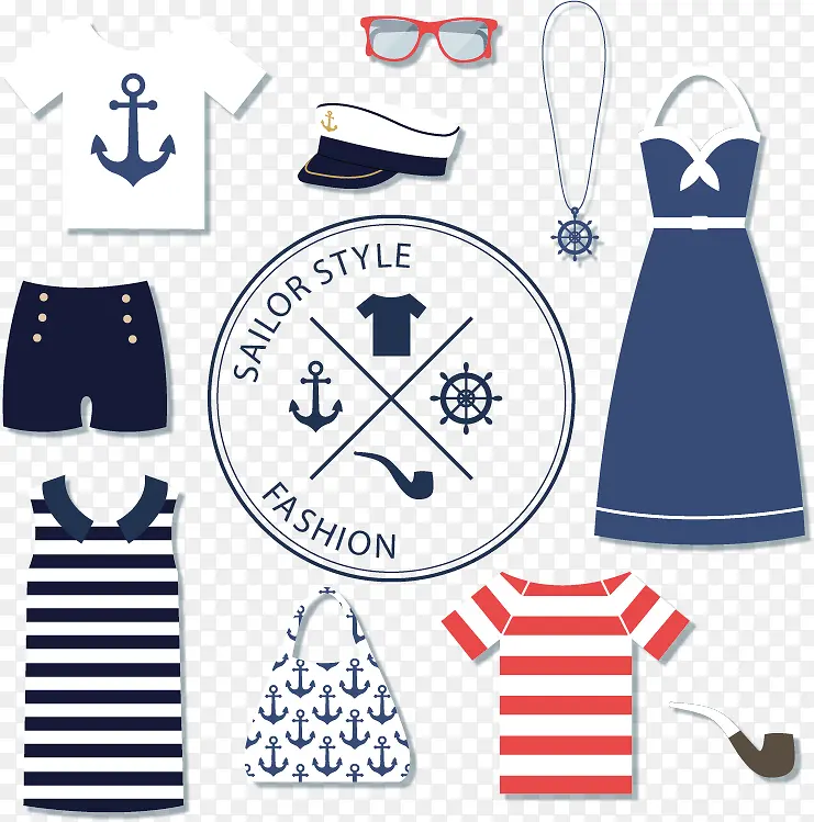 10款夏季海军风格服饰与配饰图