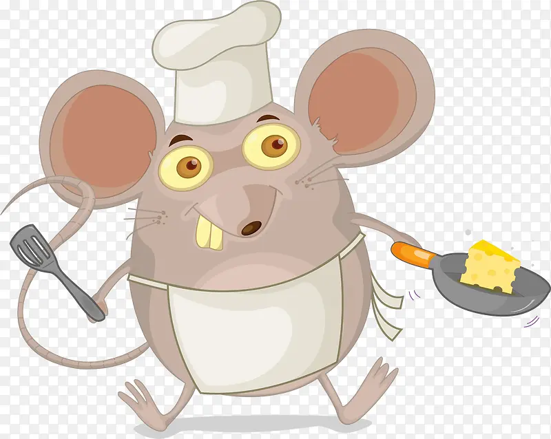 拿着锅的老鼠