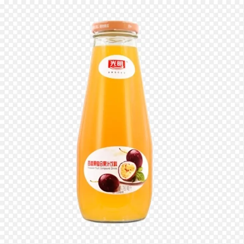 一瓶黄色的果汁设计