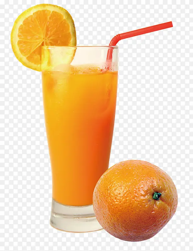 黄色的橙子和橙子汁