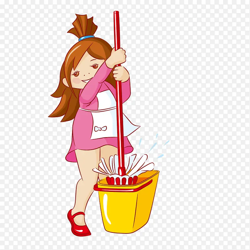 拖地的女性人物设计PNG图片素材下载_图片编号qzzloavq-免抠素材网