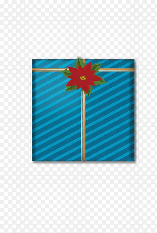 蓝色条纹圣诞礼盒