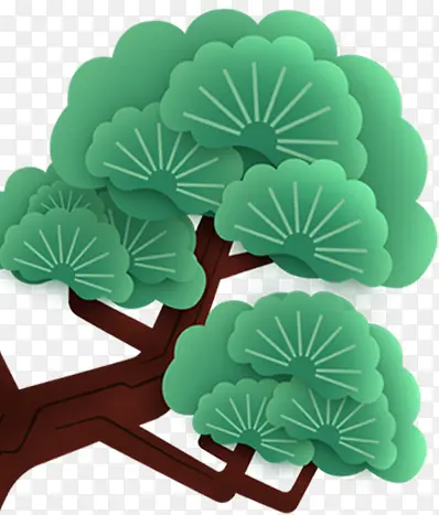 卡通松树枝叶简图PNG图片素材下载_图片编号ydmzxvjq-免抠素材网