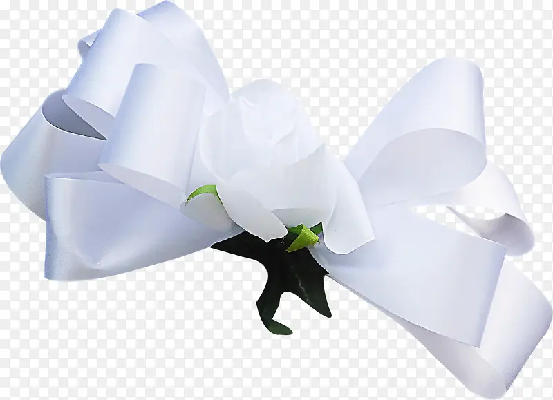 白色丝带 服饰装饰 花