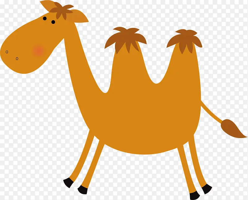 黄色骆驼矢量图