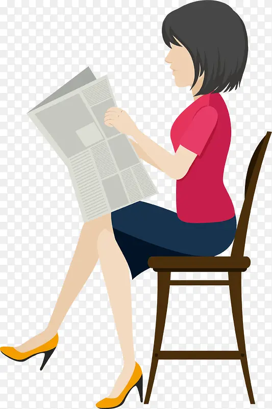 世界新闻自由日读报的女人