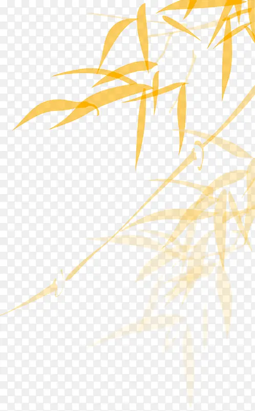 黄色竹子竹叶装饰图案
