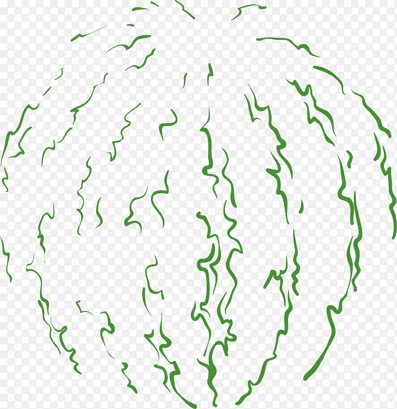 绿色线条西瓜