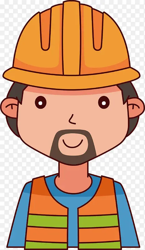 手绘建筑工地工程师