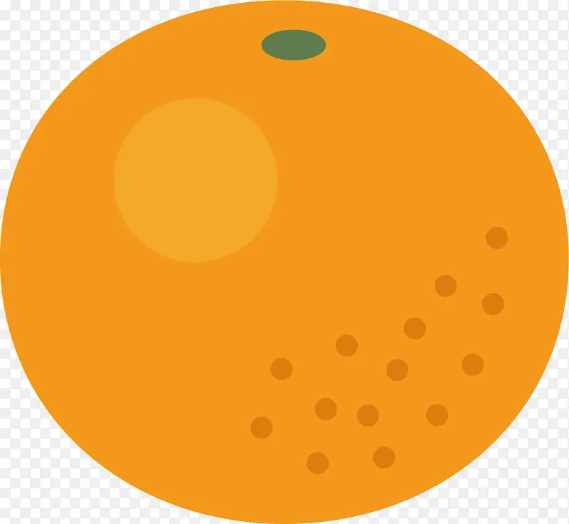 矢量图橙黄色的橘子