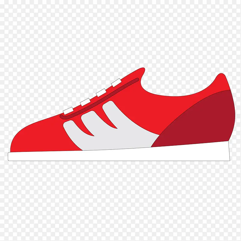 卡通红色的运动鞋设计