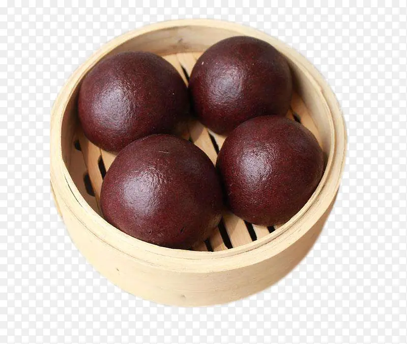 发亮美味黑米馒头