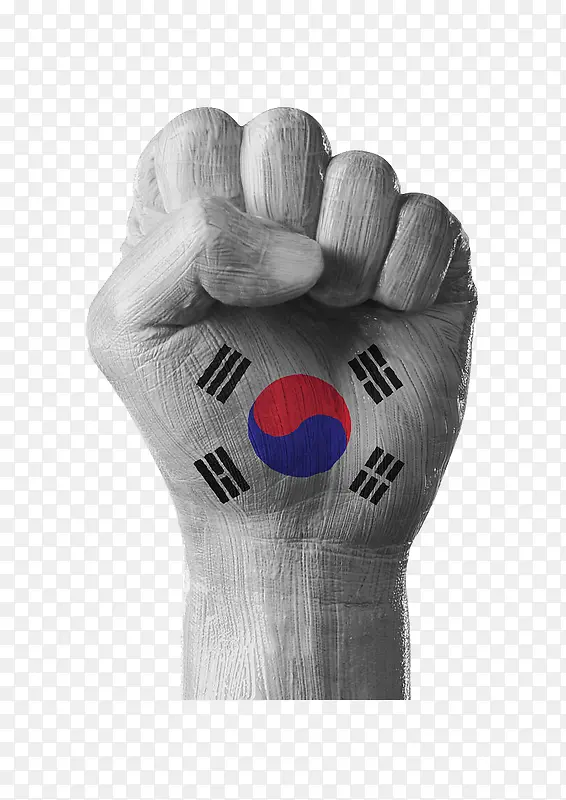 手绘国旗在韩国的手