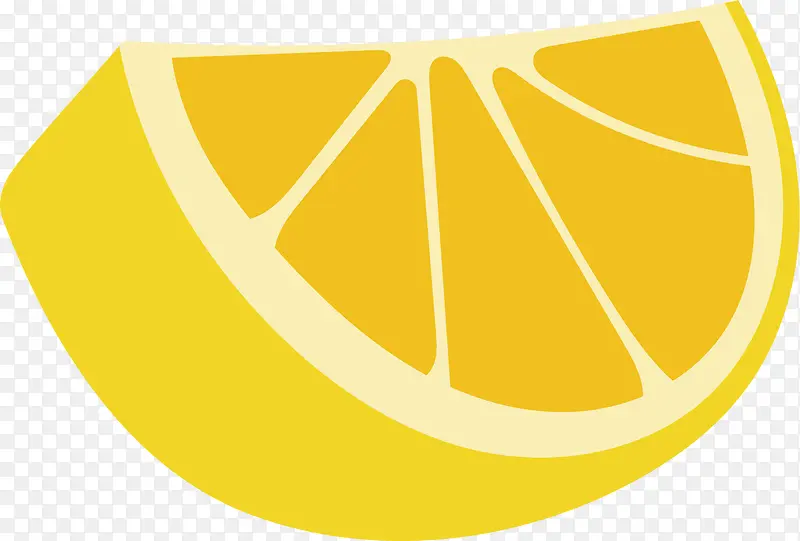 矢量图黄色的柠檬片