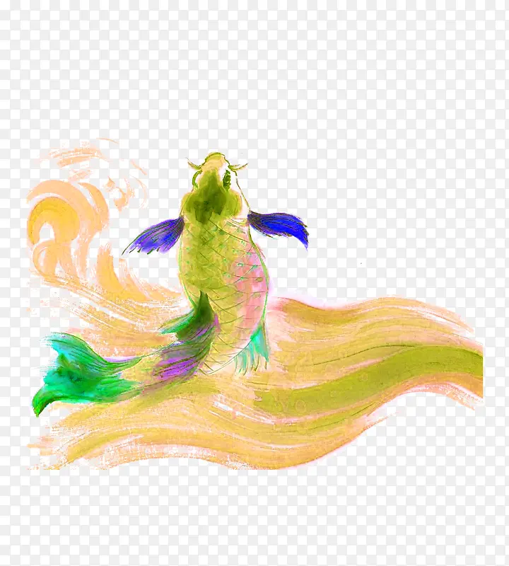 彩绘金鱼