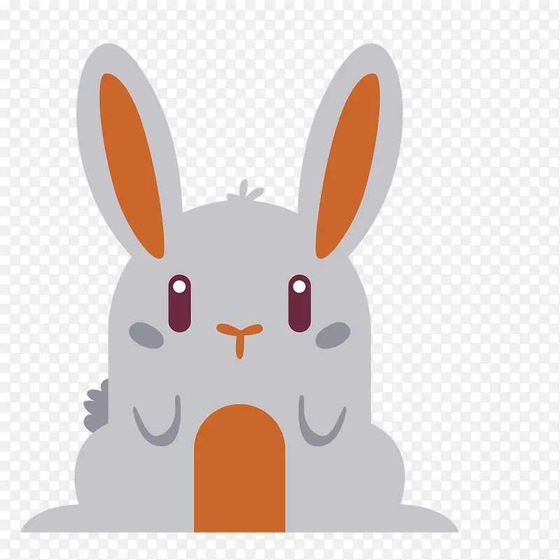 卡通小清新动物装饰海报设计兔子