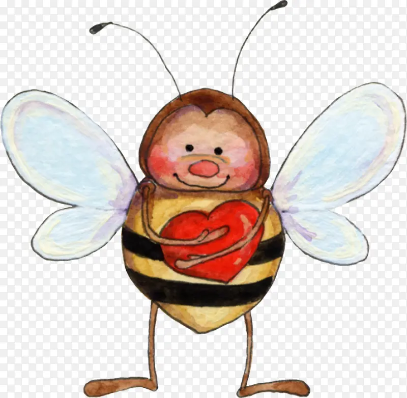 手绘卡通小蜜蜂