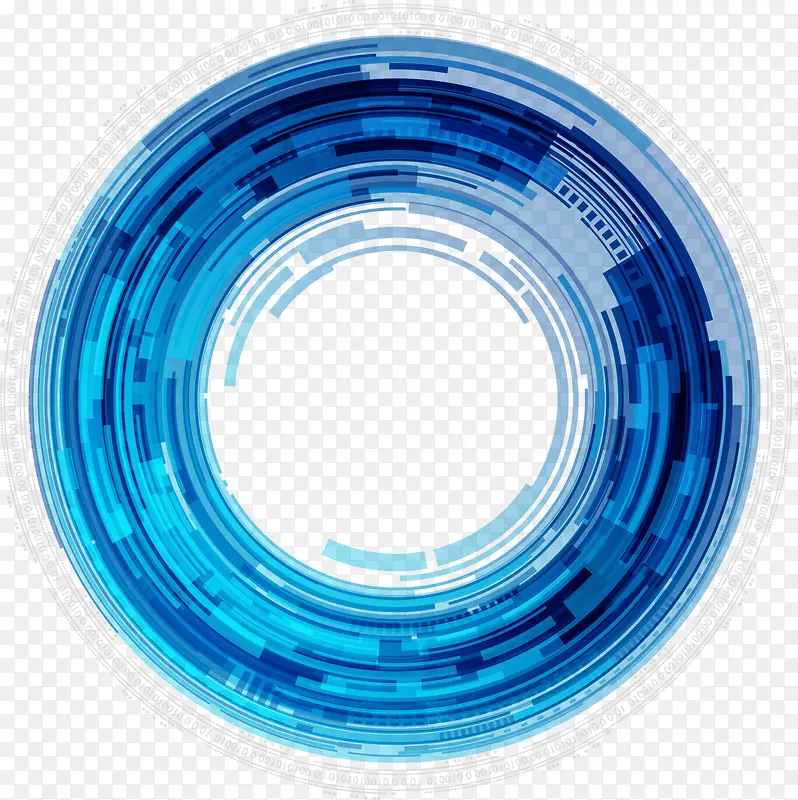 蓝色科幻圆圈